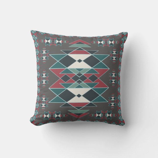 Native Southwestern Indian Art Blanket Design Cushion (Front)