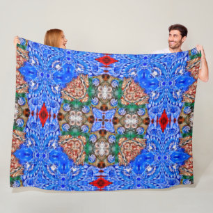 Native Spirit Apache Shaman Mandala World Fleece Blanket