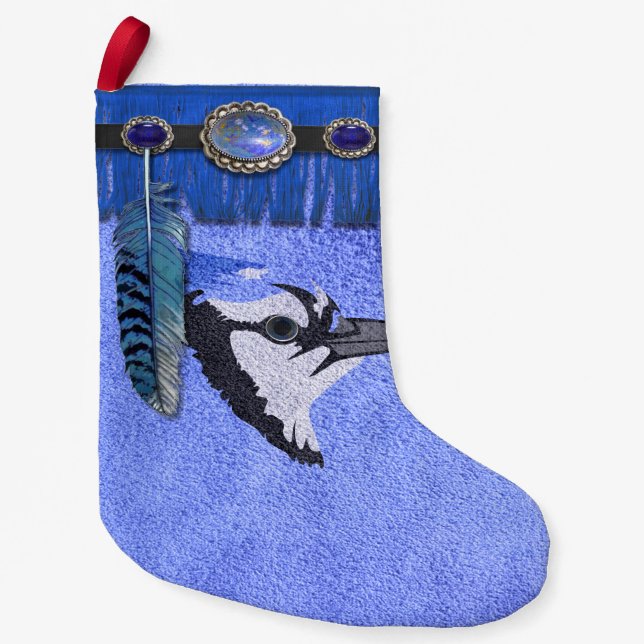Native Spirit "Blue Jay" Christmas Stocking (Front)