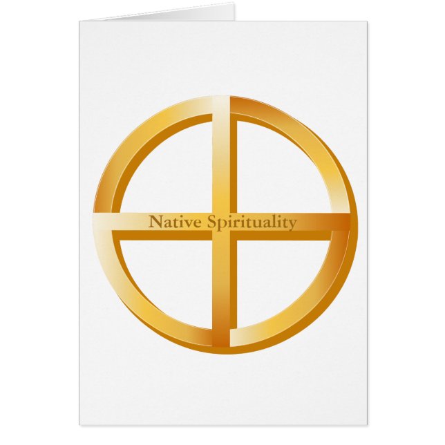 Native Spirituality 4" x 5.6" Greeting Card (Front)
