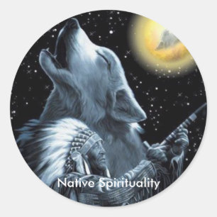 Native Spirituality Classic Round Sticker
