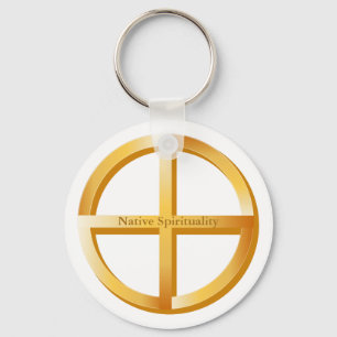 Native Spirituality Symbol Key Ring