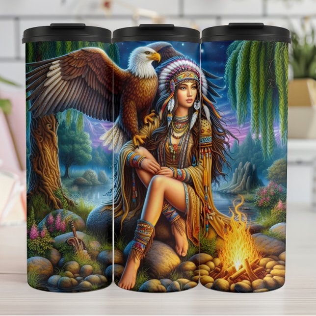 Native Starlight Vigil by Arizona Campfire. Thermal Tumbler (Creator Uploaded)