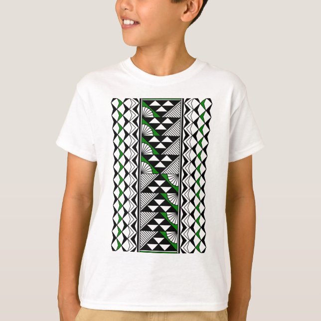 Native Sun and Rain in Green T-Shirt (Front)