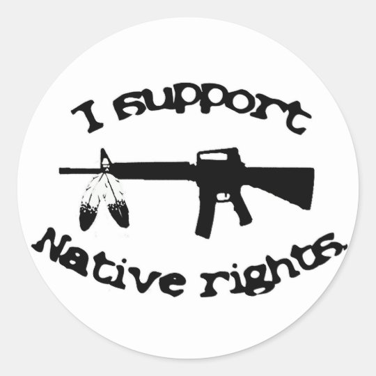 Native Support Decal Classic Round Sticker