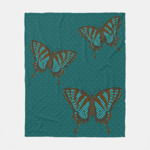 Native Swallowtail Fleece Blanket