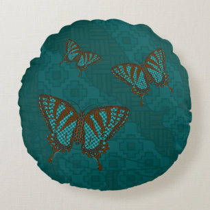 Native Swallowtail Round Pillow