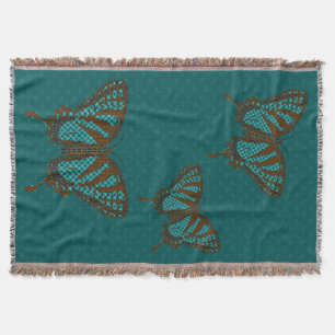 Native Swallowtail Throw Blanket