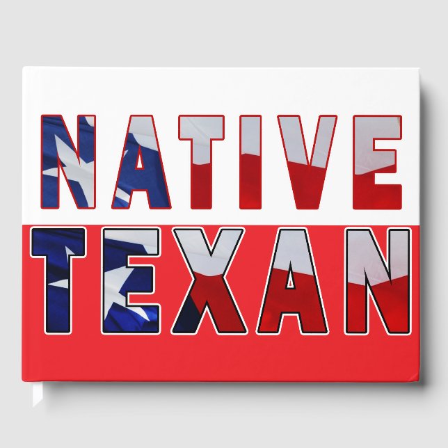 Native Texan Flag Guest Book (Front)