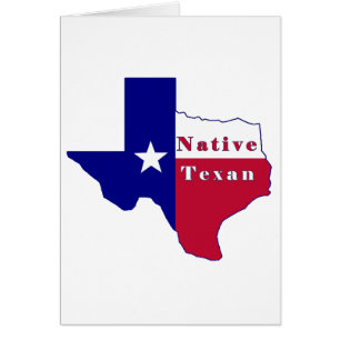 Native Texan Flag Map