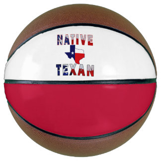 Native Texan Flag Map Basketball