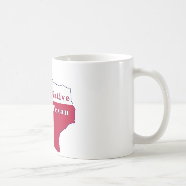 Native Texan Flag Map Coffee Mug (Right)