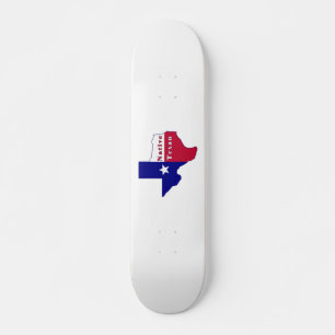 Native Texan Flag Map Skateboard
