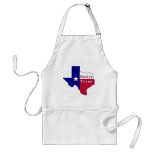 Native Texan Flag Map Standard Apron