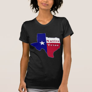 Native Texan Flag Map T-Shirt