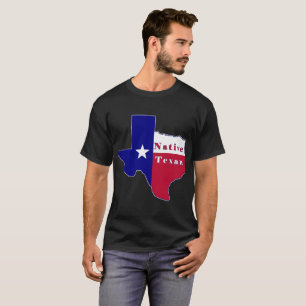 Native Texan Flag Map T-Shirt