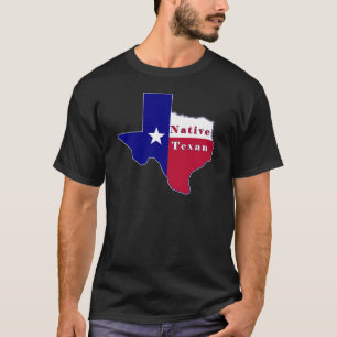 Native Texan Flag Map T-Shirt