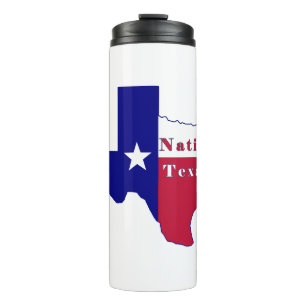 Native Texan Flag Map Thermal Tumbler