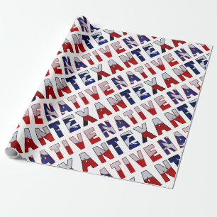 Native Texan Flag Wrapping Paper