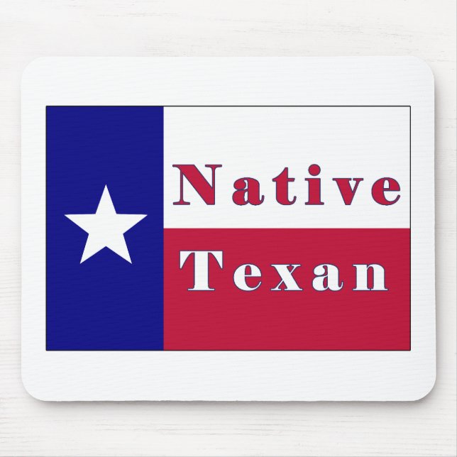 Native Texan Lone Star Flag Mouse Mat (Front)