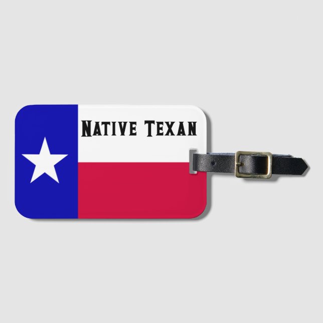 Native Texas Luggage Tag (Front Horizontal)