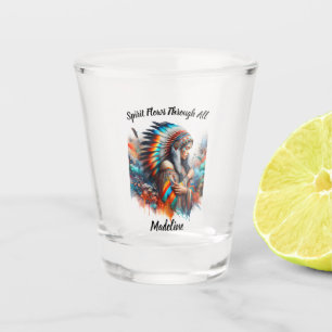 Native Traditional Attire Shot Glass