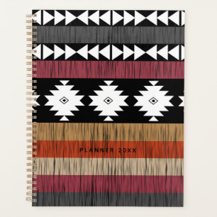 Native Tribal Colourful Lines Pattern Planner
