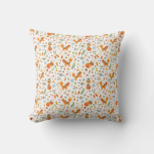 Native Tribal Foxes Feathers Arrow Art Cushion