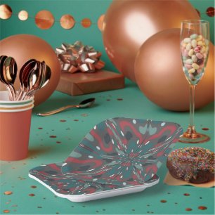 Native Tribal Southwestern Colours Pattern Paper Plate