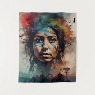 Native Tribal Spirit Tapestry