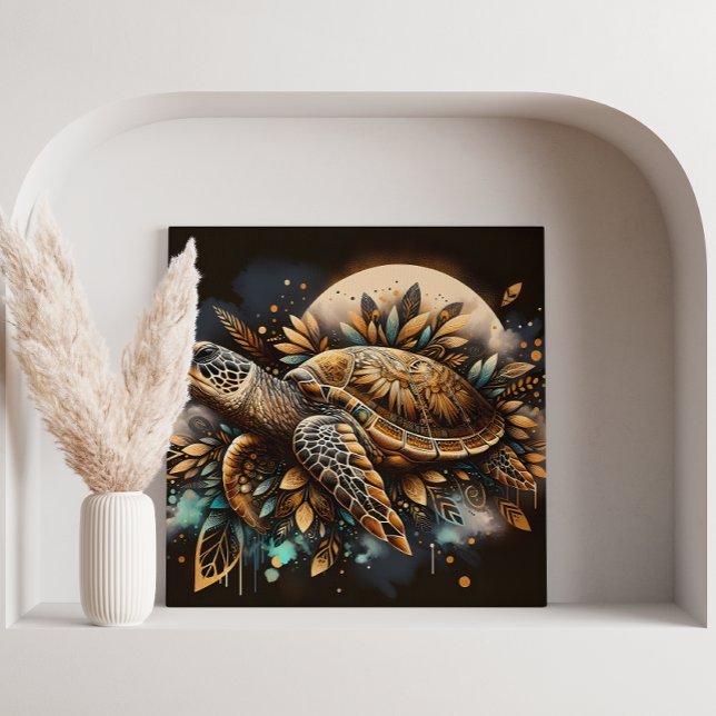 Native Turtle Canvas Print (Native Turtle Canvas Print)