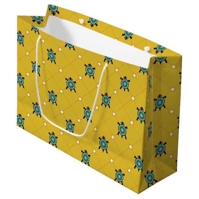 Native Turtle Large Gift Bag (Front Angled)