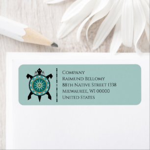Native Turtle Return Address Label