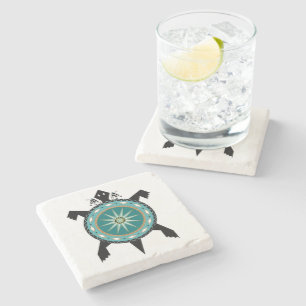 Native Turtle Stone Coaster