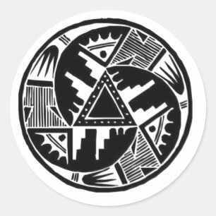 Native Wheel Classic Round Sticker