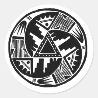 Native Wheel Classic Round Sticker