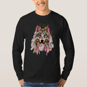 Native Wolf Head Tribal Bohemian Tattoo Cute T-Shirt