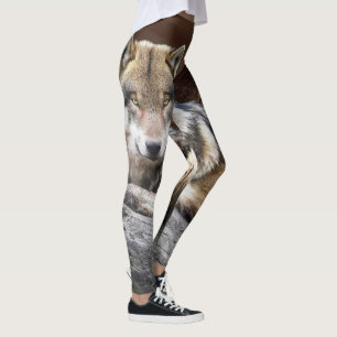 Native Wolf Photo Leggings