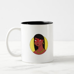 Native Woman Two-Tone Coffee Mug