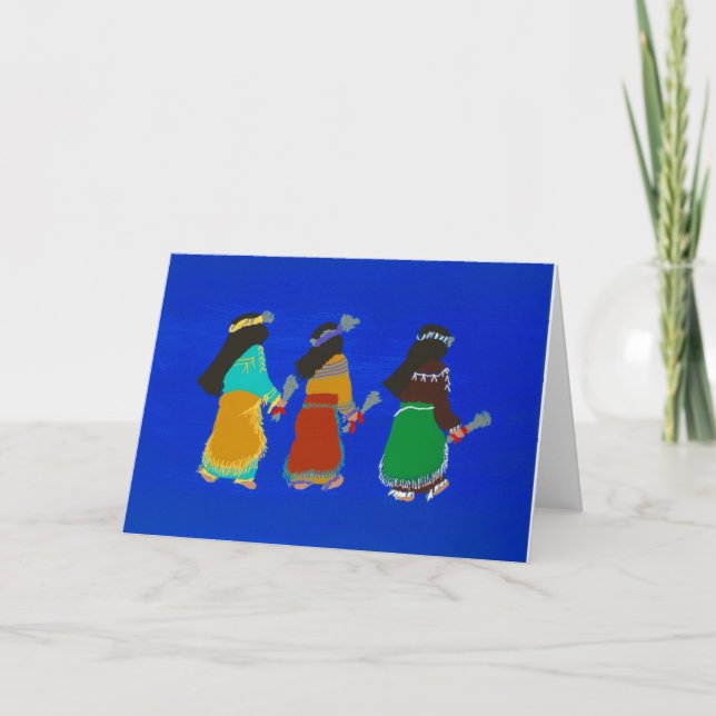 Native Women Sun Dancers Card (Front)