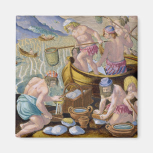 Natives Fishing for Giant Clams on the Indus, plat Magnet