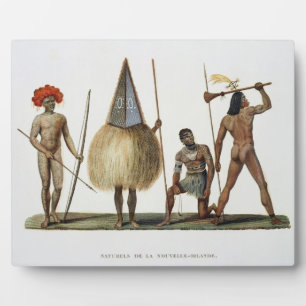 Natives of New Ireland, from 'Voyage autour du Mon Plaque