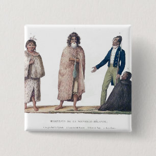 Natives of New Zealand 15 Cm Square Badge