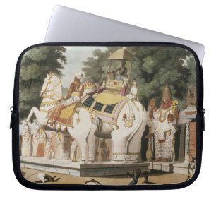 Natives pay homage to their ruler, engraved by Tho Laptop Sleeve