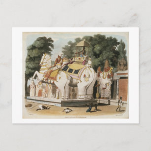 Natives pay homage to their ruler, engraved by Tho Postcard