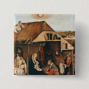 Nativity 15 Cm Square Badge