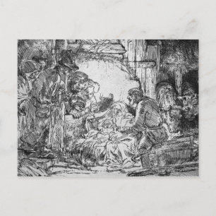 Nativity, 1654 postcard