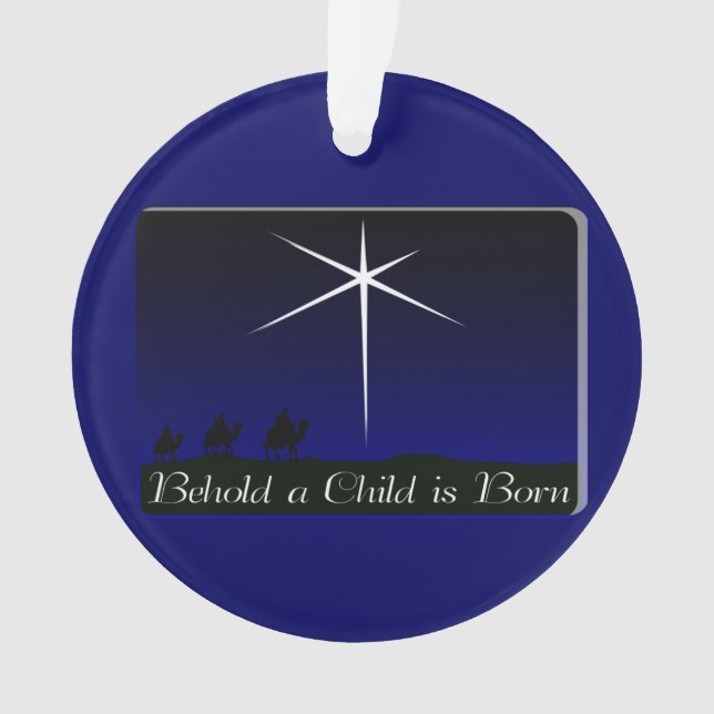 Nativity A Child Is Born Ornament (Front)