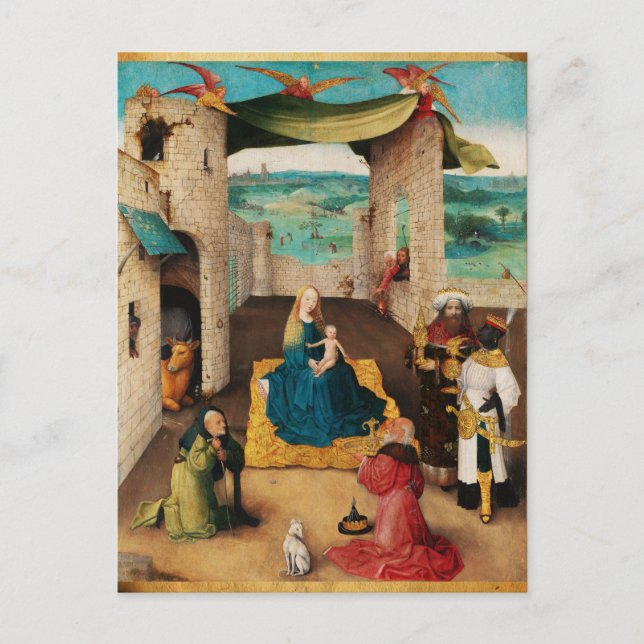 NATIVITY,ADORATION OF MAGI by BOSCH Christmas Postcard (Front)