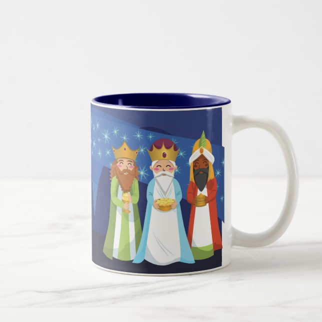 Nativity and the Three Wise Men Two-Tone Coffee Mug (Right)